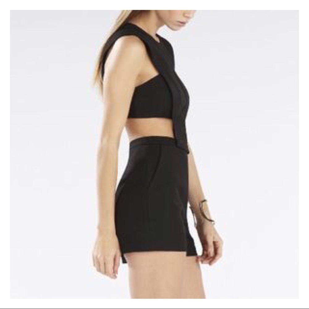 BCBGMAXAZRIA Black  Cutout Romper $248